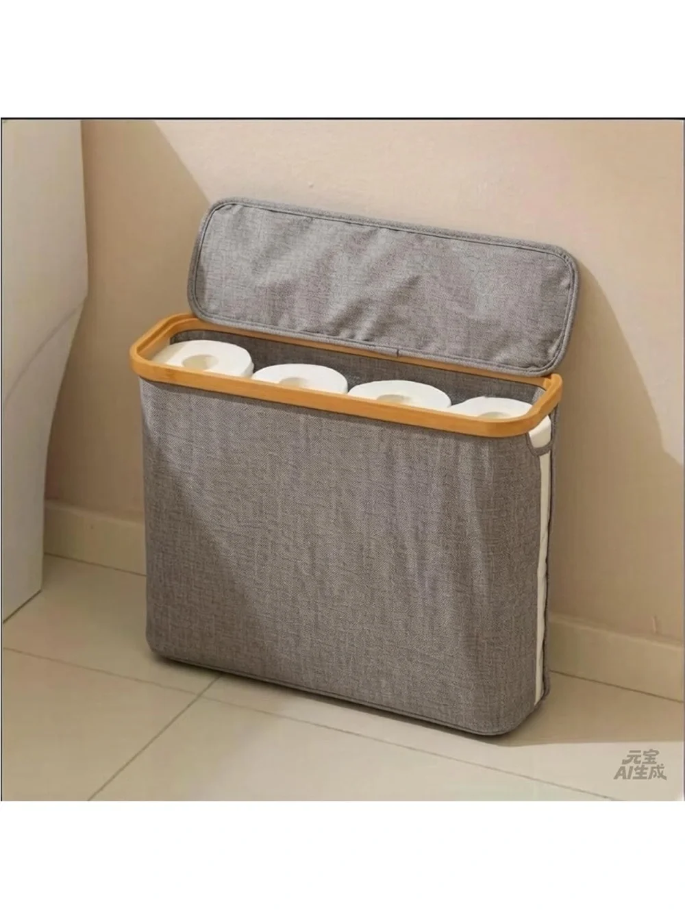 NWOT Toilet Paper Storage w Lid 17.7x13.8x5.9in Waterproof Paper Towel Storage